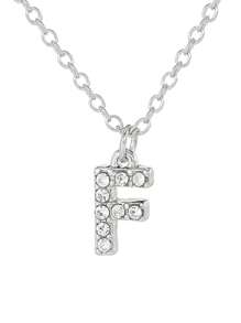 1 件时尚简约 24 个字母合金锆石项链，适合男士、女士、情侣日常佩戴 - A3120 - 查看 26