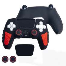 Funda protectora TOPWOLF de silicona para el controlador PS 5, con anillo anti-polvo para el joystick, accesorio P5 - funda de silicona ps5 - Ver 4