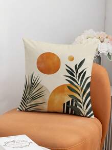 Gói 4 vỏ gối trang trí họa tiết hình học và cây xanh hiện đại theo phong cách Bohemian, kích thước 18x18 inch, Polyester mềm, có thể giặt bằng máy, khóa kéo, vỏ gối trang trí cho gia đình, văn phòng và tiệc tùng, phù hợp với nhiều loại phòng - 100% Polyester - Nhiều màu - Xem 8