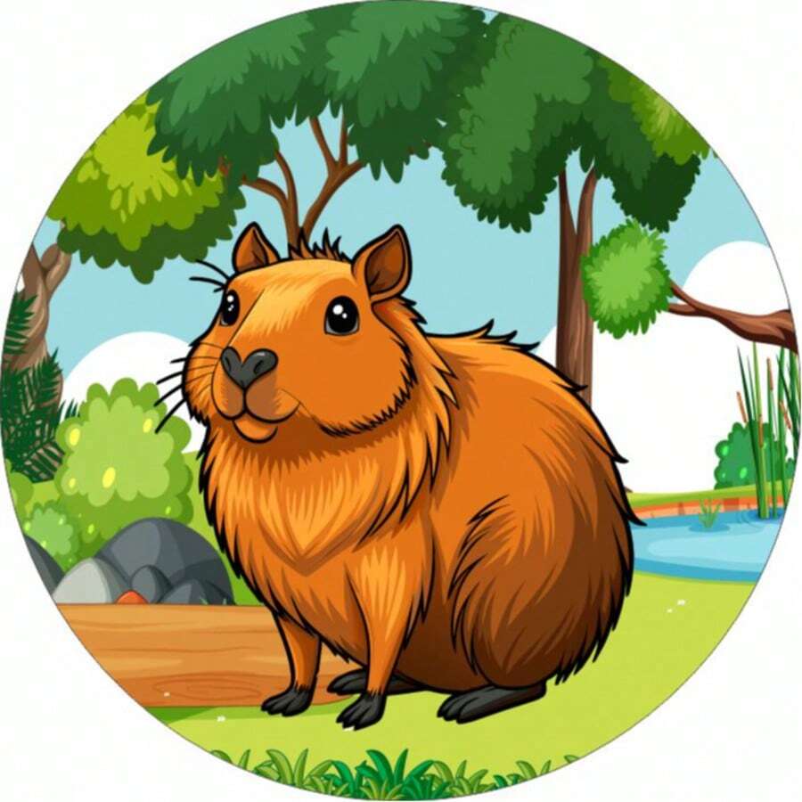 Round Party Panel With Elastic 1.50m Capivara - CAA0007 - 查看 1