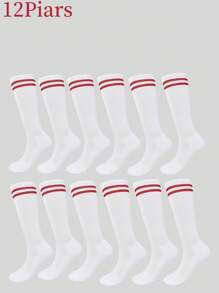 16pcs/12pcs/8pcs/4pcs/1 Pair Kids Football Basketball Running Cycling Training Socks, Girls Long Tube Socks, Boys Moisture Wicking Breathable Sports Socks - Multicolor - View 42