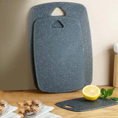 大理石砧板切菜板加厚切肉板厨房准备板熟食/生食分离家用水果切菜板备菜板塑料菜板厨房用品