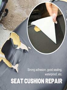 1 Roll Of Cushion Repair Tape, Strong Black Cloth-Based Tape, Sofa Imitation Leather Repair Patch, Sofa Repair Tape Kit, Self-Adhesive Imitation Leather Repair Tape, Suitable For Sofa And Car Seat Cushions, Durable Patches, Suitable For Holes And Carpets In Hotels