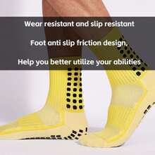 1/2/4/6/10 Pairs Men's Cushioned Compression Mid-Calf Soccer Socks, Anti-Slip For Training & Matches