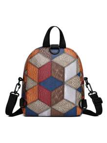 [Two Back Methods, Can Be Crossbody, Can Be Shoulders] Highly Attractive Level Leather Texture Backpack Men's New Casual Retro Backpack National Style Simple Large Capacity Bag School Bag College Bag Office Bag - Multicolor - View 7