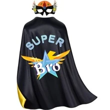 1 Pieza Capa de Superhéroe con 1 pieza Capa de Super Hermana, Disfraces de fiesta de Halloween de Superhéroe, Capas de Superhéroe con Máscara, Regalos de cumpleaños de Superhéroe, Capas de Superhéroe, Capas para Niños Superhéroe, Capas de Hermano Mayor, Regalos de Hermano Mayor para Niño, Capa de Orgullo de Superhéroe, Máscaras de Superhéroe - súper hermano - Ver 10