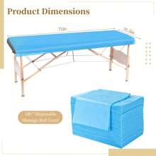 Disposable Bed Sheets 31" X 71" Massage Bed Sheets Non-Woven Fabric SPA Bed Cover Breathable Suitable For Massage, Beauty, Tattoo (Blue) - Multicolor - View 2