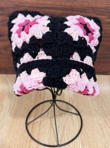 1顶手工制作的Y2K可爱朋克哥特风针织帽，适合波西米亚街头风日常穿着 - 彩色 - 查看 13