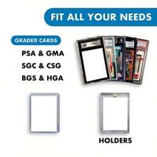 Graded Card Storage Box, 1 Count 2 Grid Dustproof Card Storage Organizer With Lid And Handle, Top Loader Card Brick Case, Cards Collector Box For MTG/PKM/PTCG Sport Cards - 黑色 - 查看 10