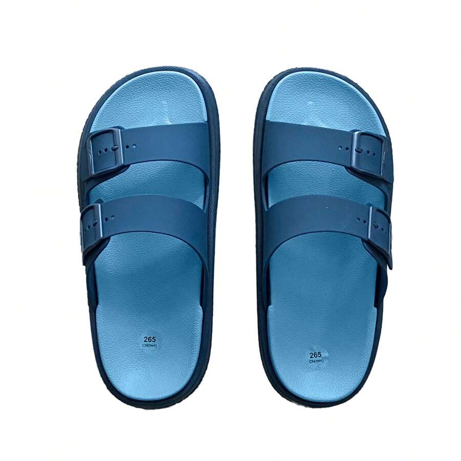 Li-Ning LN CLAP Men's Sandals, Professional Sports Shoes, Slippers, AGAU011, Authentic Official Store - Navy Blue/Sky Blue - View 1