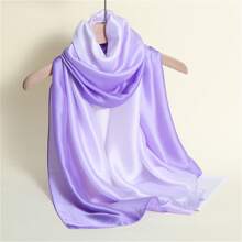 1pc Satin Ombre Hand-Painted Shawl/Scarf - Multicolor - View 16