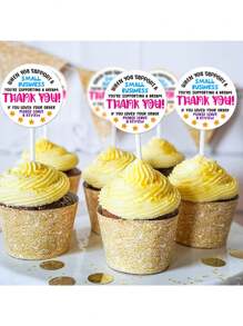 500pcs/Roll Thank You English Adhesive Stickers, Colorful Round Thankyou Labels Recommended For Baking, Beverage, Small Business, Gifts, Cards, DIY Packaging