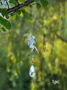 1 件水晶吊坠风铃，花园捕光器装饰，为阳台花园增添生动梦幻的氛围，母亲节礼物婚礼派对装饰，节日装饰 - 彩色 - 查看 3