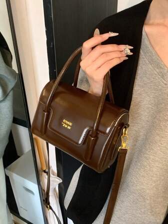 Autumn And Winter High-Quality Simple Solid Color Maillard Handbags, Daily Wear Beautiful Minority Design Sense Cross-Body Bag, Simple Solid Color Classic Atmosphere Go To Work, Go Out To Date A Woman's Shoulder Bag