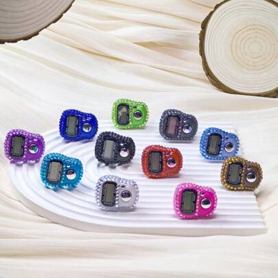 1个/5个/8个/10个/15个装阿拉伯数字环形计数器，手持式便捷计数器，缓解压力，适用于祈祷计数、锻炼和瑜伽