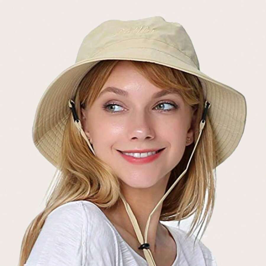 Outfly 1pc Outdoor Solid Color Quick-Drying Sun Hat, Suitable For Fishing - Multicolor - View 1