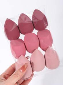 9pcs Multi-Color Makeup Sponges, Suitable For BB Cream, Foundation, Setting Powder To Create Flawless Complexion. Also Can Be Used With Concealer, Blush, Eyeshadow. Expands When Wet, Latex-Free, Dual-Use Wet & Dry, Fits All Skin Types.