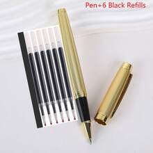 A Pen Gold Plated Metal Signature Pen Engraved Process Neutral Pen Advertising Gift Pen Student Pen - Gold - View 8