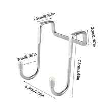 1 个不锈钢抽屉挂钩，时尚设计，适用于厨房、浴室、衣柜、办公室隔断、窄门挂钩 - 彩色 - 查看 13