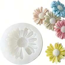 1pc Silicone Daisy Flower Design Candle Mold With Holes, Multi-Purpose