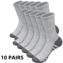 1 Par / 5 Pares / 10 Pares / 15 Pares / 20 Pares Meias Masculinas de Cano Médio, Meias Unissex Antimicrobiana, Absorventes de Umidade e Respiráveis, Adequadas para Corrida, Exercícios, Jogos de Bola, Ciclismo e Uso Diário