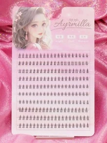 Set de 200 clusters de pestañas postizas de C-Curve AYRMILLA de 3-6mm, de 10 filas, de capacidad natural grande con punta de cruz, aptas para fiestas, interpretación de roles, bodas, festivales y reuniones diarias de trabajo. Pestañas postizas esponjosas, suaves, desordenadas y dramáticas de 5D de pelo de visón negro, cortas, gruesas y sueltas, kit de extensión de pestañas