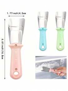 1 pieza Raspador de acero inoxidable, raspador de hielo manual no eléctrico para refrigerador y congelador de cocina, fácil de remover el hielo