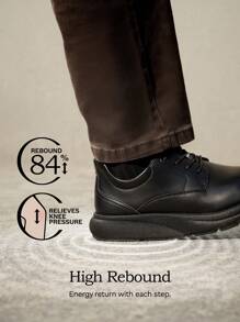 Men's Dress Sneakers Casual Oxford Lace Up MaxFlex ActiveUrban Formal Shoes - Black - View 3