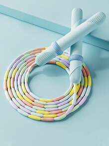 1 Piece Rainbow Bamboo Joint Thumb Positioning Jump Rope No Knot Adjustable Beginner Thumb Positioning Jump Rope