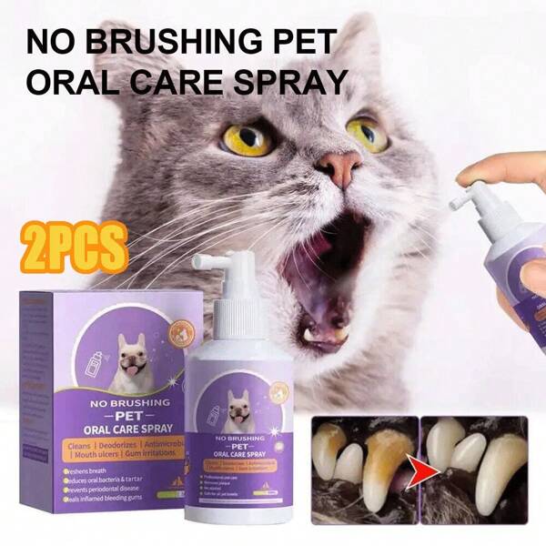 50Ml Dog Lover And Dog Mom Love Oral Spray For Puppy Keep No Brushing Cat/Dog Lover Gift And Dog/Cat Mom Love Pet Oral Care Spray Dog Lover And Dog Mom Love/Cat Lover And Cat Mom Love Tooth Cleaning Spray