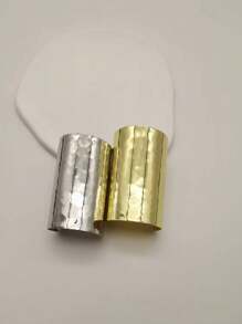 1 Pc Ponytail Holder Hair Clips Metal HighPonytail Hair Cuff Simple Cylinder Hair BuckleBarrettes French Decorative Hair Ring For LongHair Horsetail Accessories For Women,Hair Barrettes, School Stuff