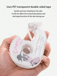 2 piezas de pegatinas antideslizantes transparentes de doble cara de PET para ropa interior, cinta invisible transparente de 5M para fijar camisas sin dejar rastro, pegatinas desechables antideslizantes para el escote