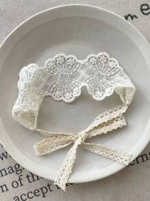 1 pièce Bandeau vintage à fleurs en dentelle pour filles/bébés, style scandinave frais, accessoire décoratif, convient pour un port quotidien, des fêtes, un cadeau