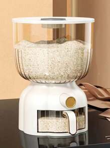 10KG Capacity Airtight Sealing Rice Storage Container, Household Moisture And Insect Proof Rice Bin, Measuring Cup Design Rice Canister - Multicolor - View 4