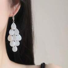 1 Pair Fashionable Shell Tassel Hook Earrings, High-End Beach Vacation Accessory - Tassel - View 8