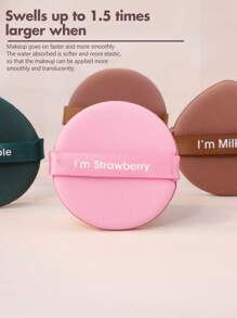 RANCAI 7pcs Air Cushion Puff Set - Ultra Soft Makeup Companion, Create Flawless Skin / Portable & Hygienic - I'M Pineapple Milk Tea Makeup Tools - Multicolor - View 6