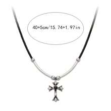 1pc Minimalistische Kruisketting, Straatmode Sieraden, Unisex Choker Ketting, Veelzijdige Sleutelbeenketting