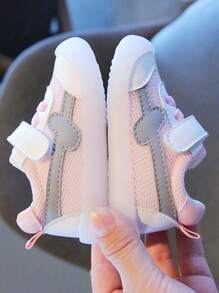 Zapatos deportivos antideslizantes con suela blanda y respirable, de estilo de primavera y otoño, con gancho y bucle, para bebés niños y niñas de 6 meses a 3 años de edad