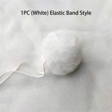 4-Piece Set Rabbit Tail Costume Props, Cute Bunny Girl Role-Playing Props, Stage Performances, Party Costumes And Accessories, Pom-Pom Pin Style And Elastic Band Style, Perfect Gift For Family And Friends Halloween