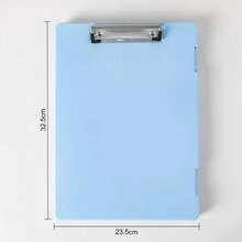 Caja de almacenamiento con abrazadera multifuncional, bloc de escritura, almacenamiento de escritura de gran capacidad, carpeta con abrazadera integrada para documentos - Azul - Ver 6