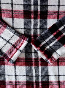 CONJUNTO PIJAMA PARA HOMBRE AFELPADA TIPO PELUCHE LIGERA BÁSICA 2 PIEZAS CON PANTALÓN  Y SUDADERA MANGA LARGA - Rojo y blanco - Ver 2