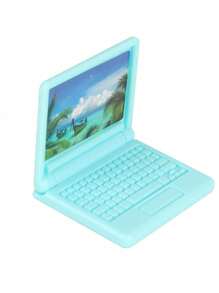 1 Set Fashionable Photography Props (Random Color Mouse Included) - Solid Color Fresh Style Desktop Computer, Miniature Cartoon Fake Laptop, Home Decor Accessories - Multicolor - View 4