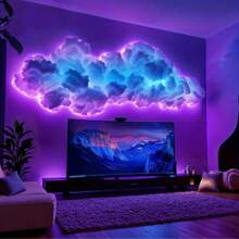 1 Pc Big Wall Cloud Light - 3D Thundercloud LED Light Lightning Cloud Color Atmosphere Night Light For DIY Creative Cloud Light, Cinema, Classroom, Dormitory