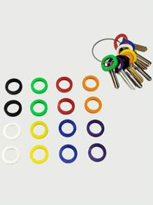 10/32Pcs Multicolor Silicone Key Covers - Elastic Hollow Key Protectors With Soft Rubber Caps & Keyring Case, Random Color For Enhanced Grip
