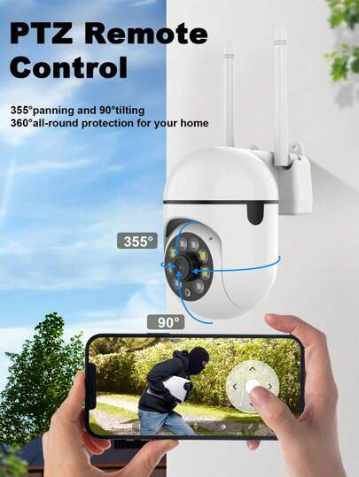 1/2/4 Packs 1080p HD Home Monitoring Camera All Weather Full Evening Vision, 360° Viewing Zoom, Two Way Talk, Pet Detection Motion Alerts Wireless Inside Outside view 4