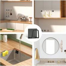 1/2/4 Pcs Stainless Steel Sink Sponge Holder, Self-Adhesive Dish Drying Rack, Dishrag Ball Filter Sink Cover Storage Rack, Kitchen Wall-Mounted Hanging Hook Storage Rack, Stainless Steel Hooks, Suction Cup Hooks Suitable For Kitchen, Bathroom, Door, Wall, Boho Style, Easy To Install, Home And Kitchen Storage Accessories