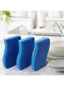 12/6/4pcs Non-Scratch Scrub Sponges,Sponges For Cleaning Kitchen,Bathroom, And Household, Non-Scratch Sponges Safe For Non-Stick Cookware,12 Scrubbing Sponges
