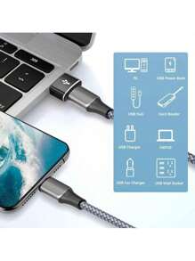 Bộ chuyển đổi USB sang USB C, 1-4 gói, bộ chuyển đổi sạc Type C cái sang A đực, tương thích với iPhone 16 15 14 13 12 Pro Max Plus, I-Watch Ultra I-Watch 8 7, tương thích với , tương thích với 9 10 Air 5 Mini 6 - màu đen - Xem 5