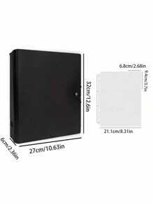 1pc 3 Inch 9 Grid Card Album (Includes 25 Inner Pages) - Black - View 12