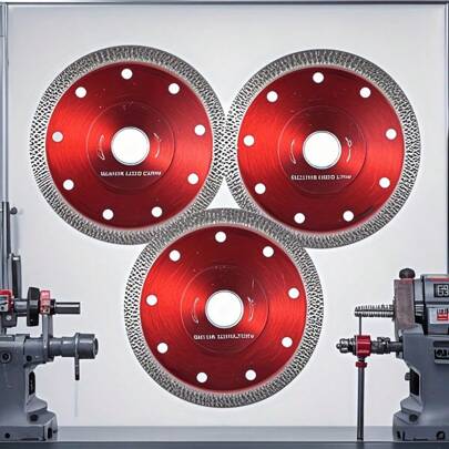 Hoja de corte de azulejos con rhinestones ultra fina (1 pieza/3 piezas) - Ideal para cortes precisos, adecuada para cerámica, granito y mármol - Duradera para un uso versátil